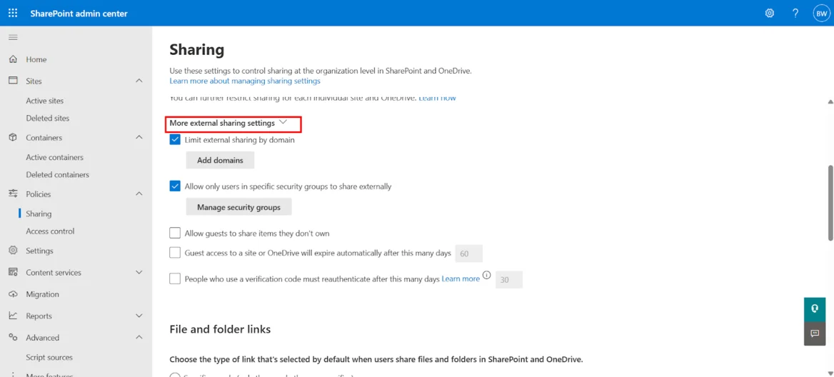 Allow only or block specific domains