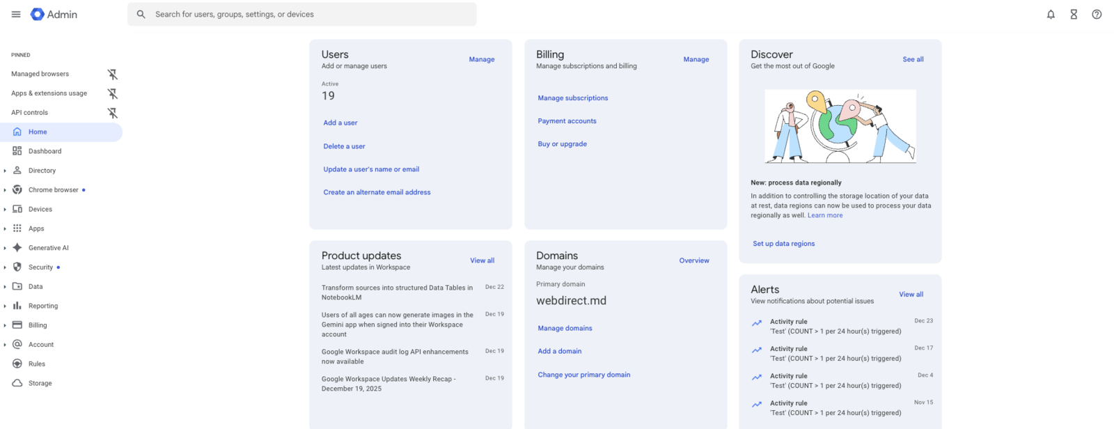 SpinProtect Application Detection Interface Detect domain applications with SpinProtect in Google Workspace