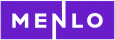 Menlo Security MENLO logo in bold black letters spanning two purple panels.