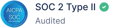 SOC 2 Type II Compliance Badge SOC 2 Type II audited compliance badge